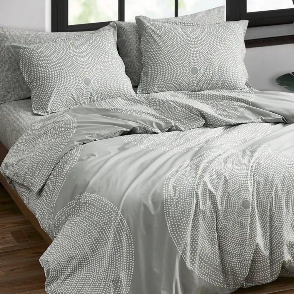 Marimekko Grey Fokus Full/Queen Comforter Set NEW